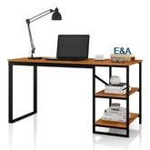 Mesa Home Office com Prateleiras de Metal