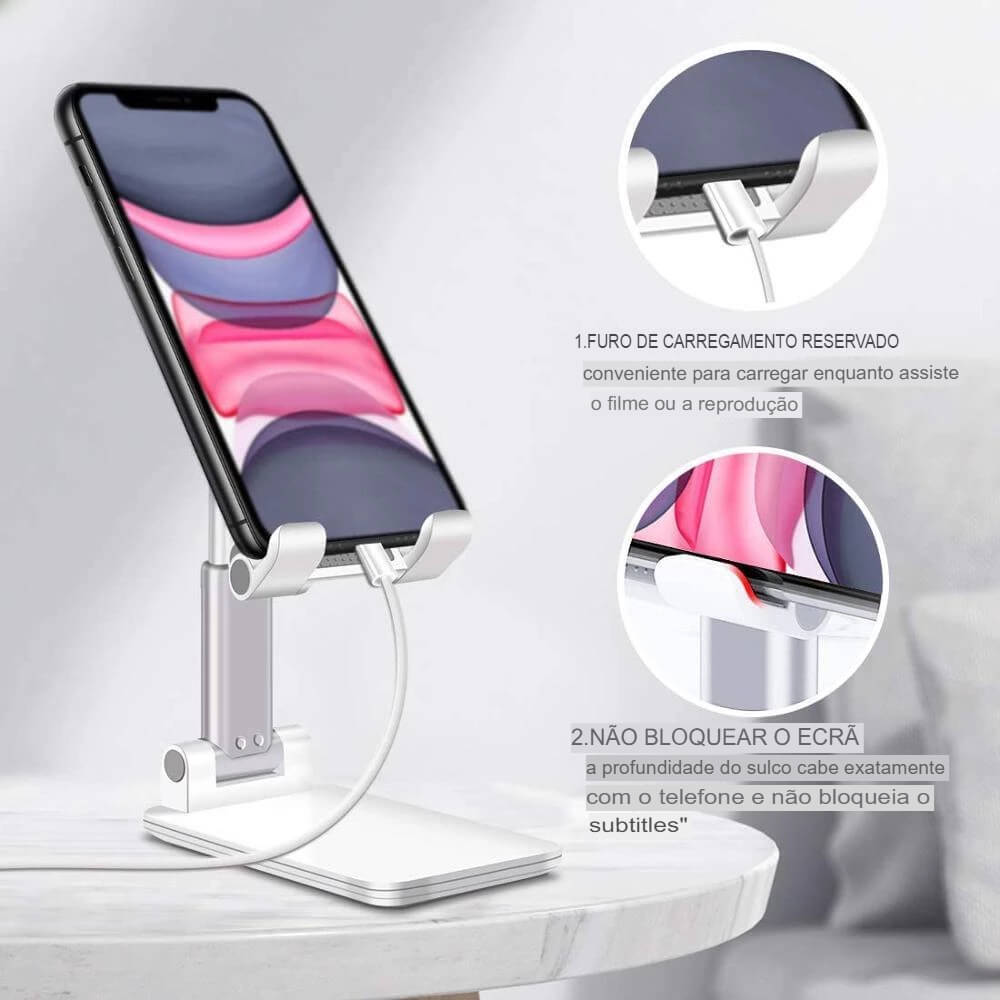 Suporte Ergonômico Dobrável Portátil para Celular/Tablet