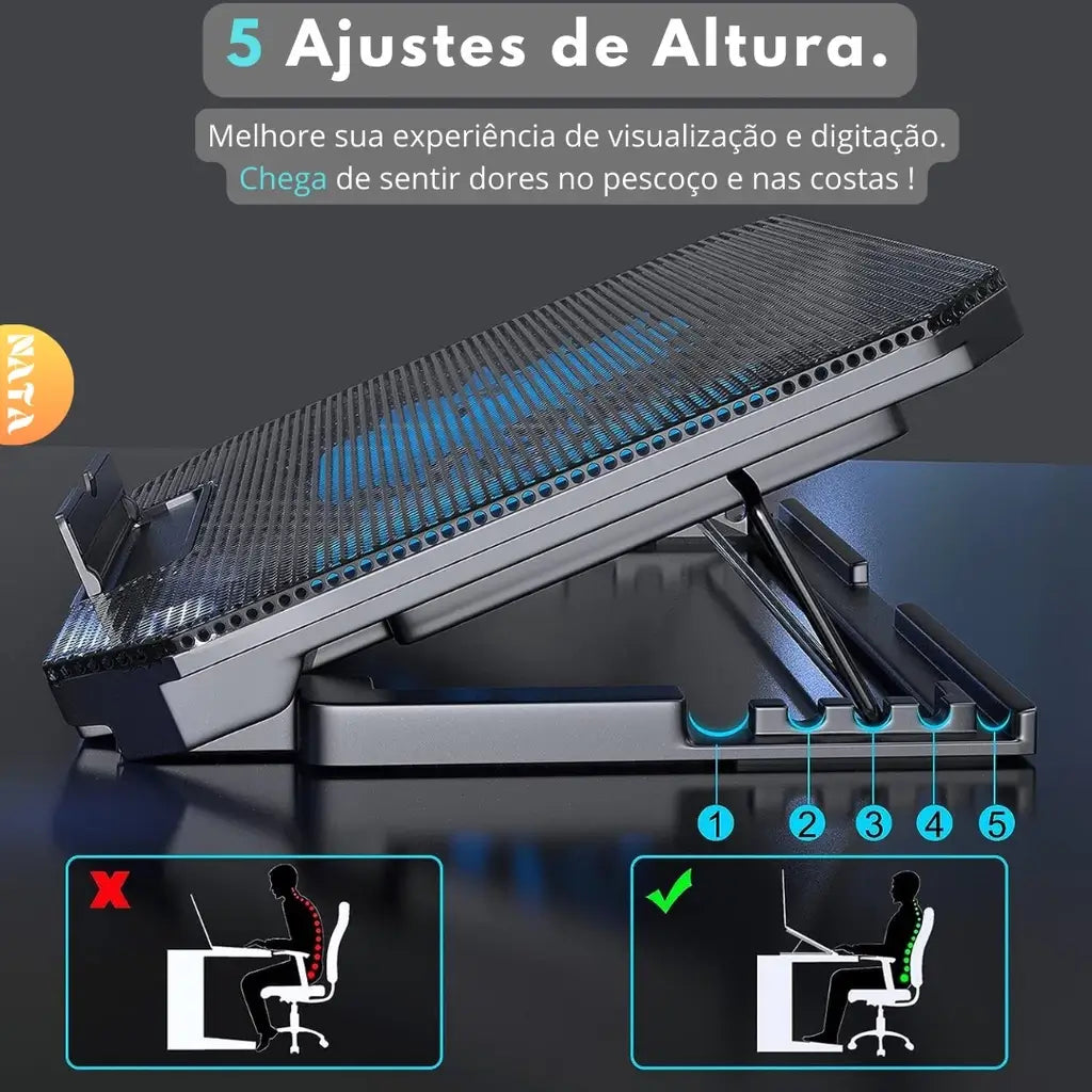 Suporte com Cooler para Notebook