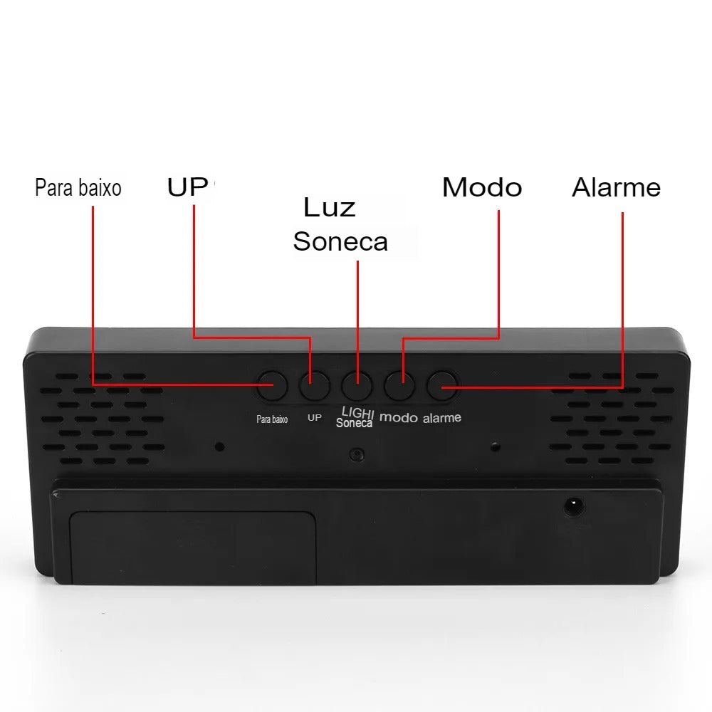 Despertador Digital Espelhado LED