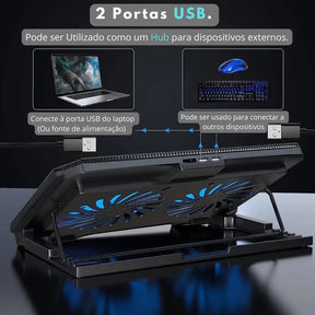 Suporte com Cooler para Notebook